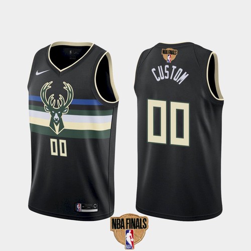 Men's Milwaukee Bucks Active Player Custom 2021 NBA Finals Black Statement Edition Stitched Jersey Men's Milwaukee Bucks Active Player Custom 2021 NBA Finals Black Statement Edition Stitched Jersey